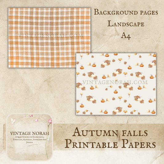 *AUTUMN FALLS by VintageNorah. Printable, Pdf.