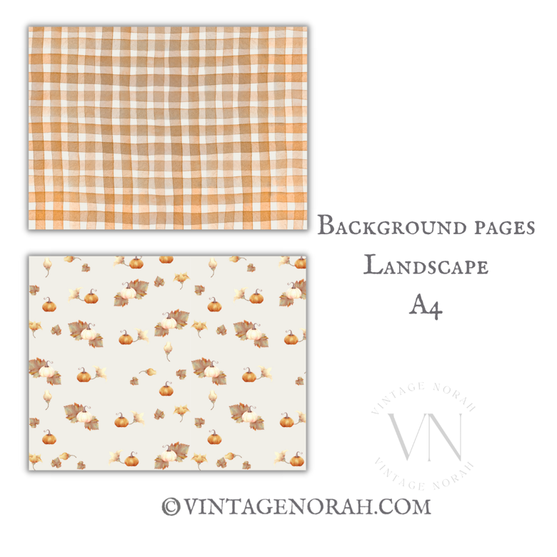 Journal Pages ~AUTUMN FALLS. by VintageNorah. Printable, Pdf.