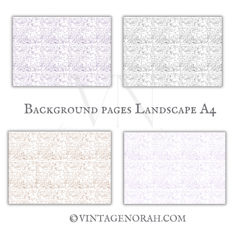 Journal Pages ~ OLD HANDWRITING BACKGROUND by VintageNorah. Printable, Pdf.
