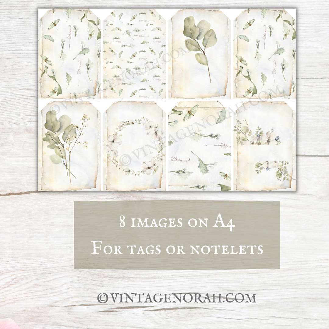 DIGITAL KIT~ Eucalyptus Abundance by VintageNorah . Printable, Pdf.