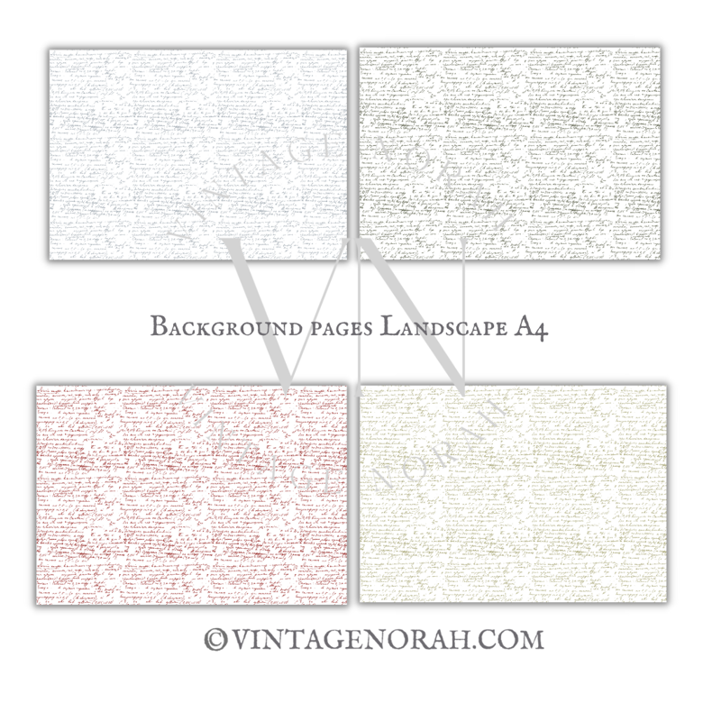 Journal Pages ~ OLD HANDWRITING BACKGROUND by VintageNorah. Printable, Pdf.