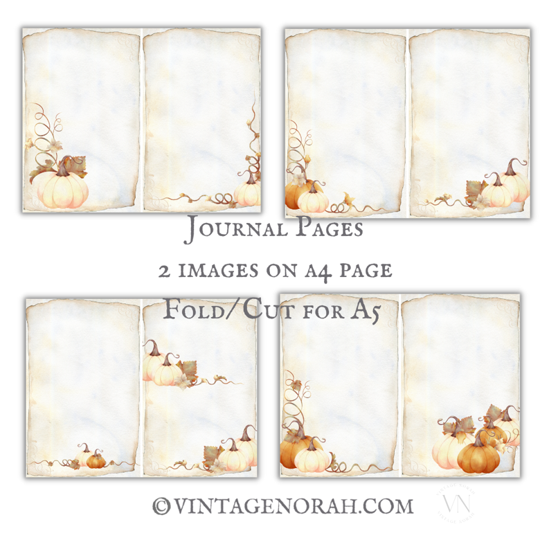 Journal Pages ~AUTUMN FALLS. by VintageNorah. Printable, Pdf.