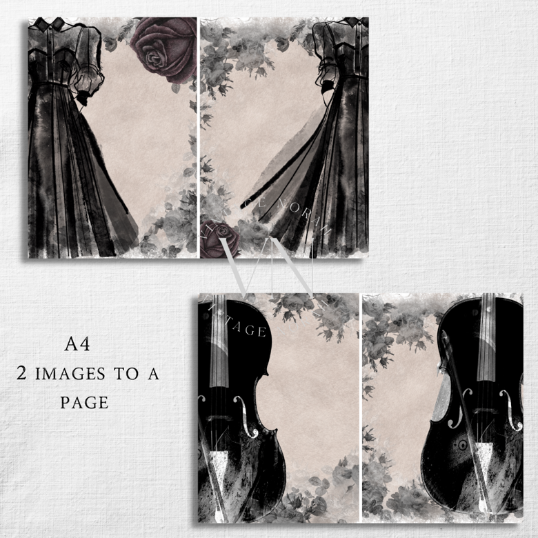 Journal Pages ~ Dear Dahlia by VintageNorah. Printable, Pdf.