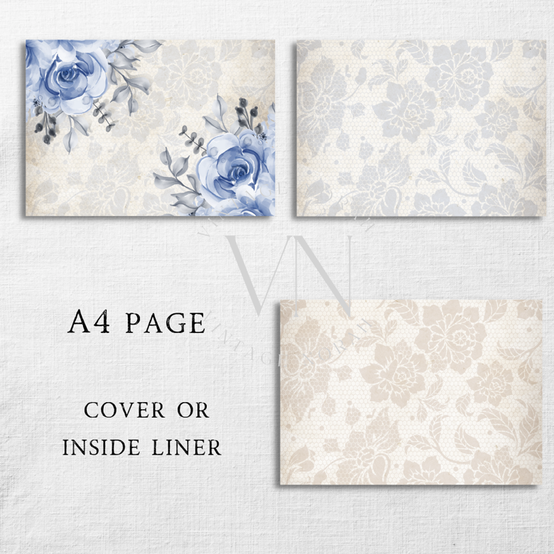Journal Pages ~ Bluebird by VintageNorah. Printable, Pdf.