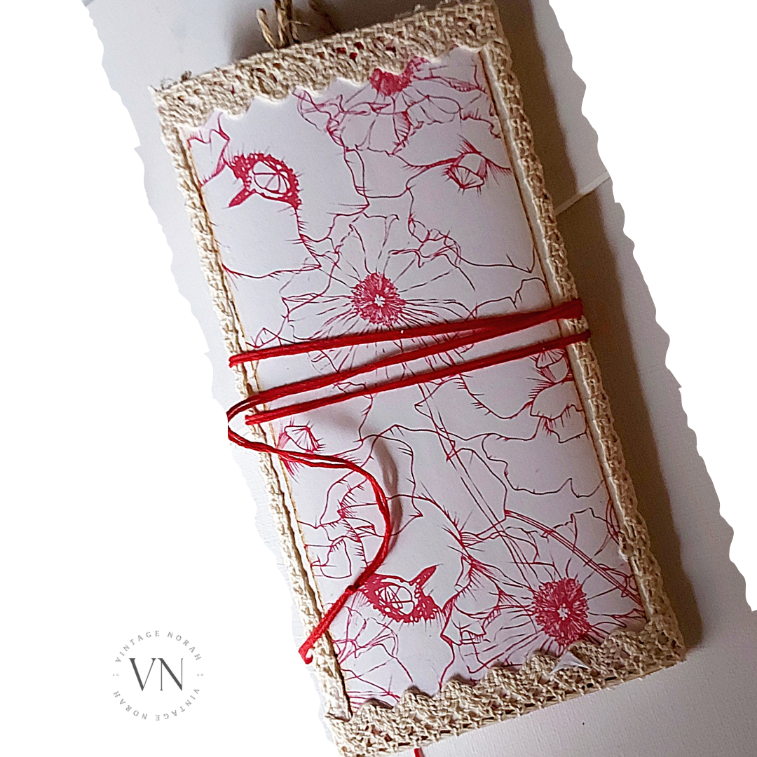 JOURNAL ~ POPPY PAPERS - Trifold Traveller Notebook/ Soft cover / Tag Notes/ Handmade/ Journal.