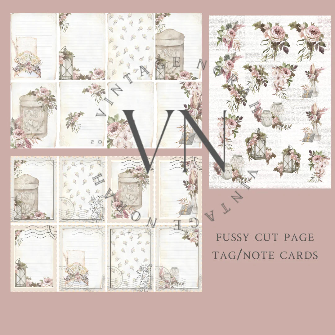Journal Pages ~ LETTERS TO ME by VintageNorah. Printable, Pdf.