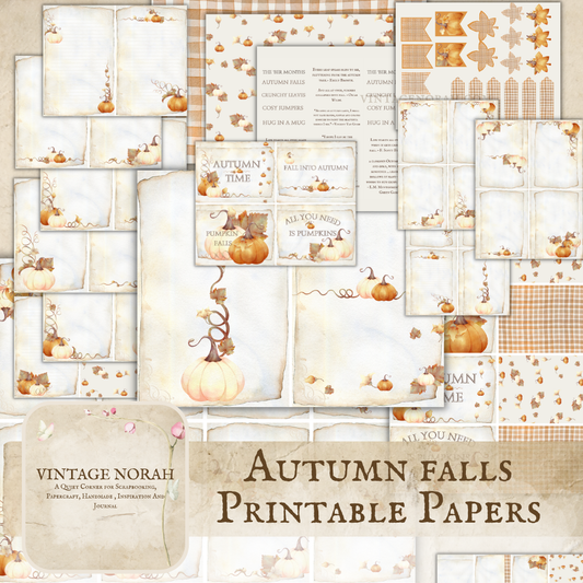 *AUTUMN FALLS by VintageNorah. Printable, Pdf.