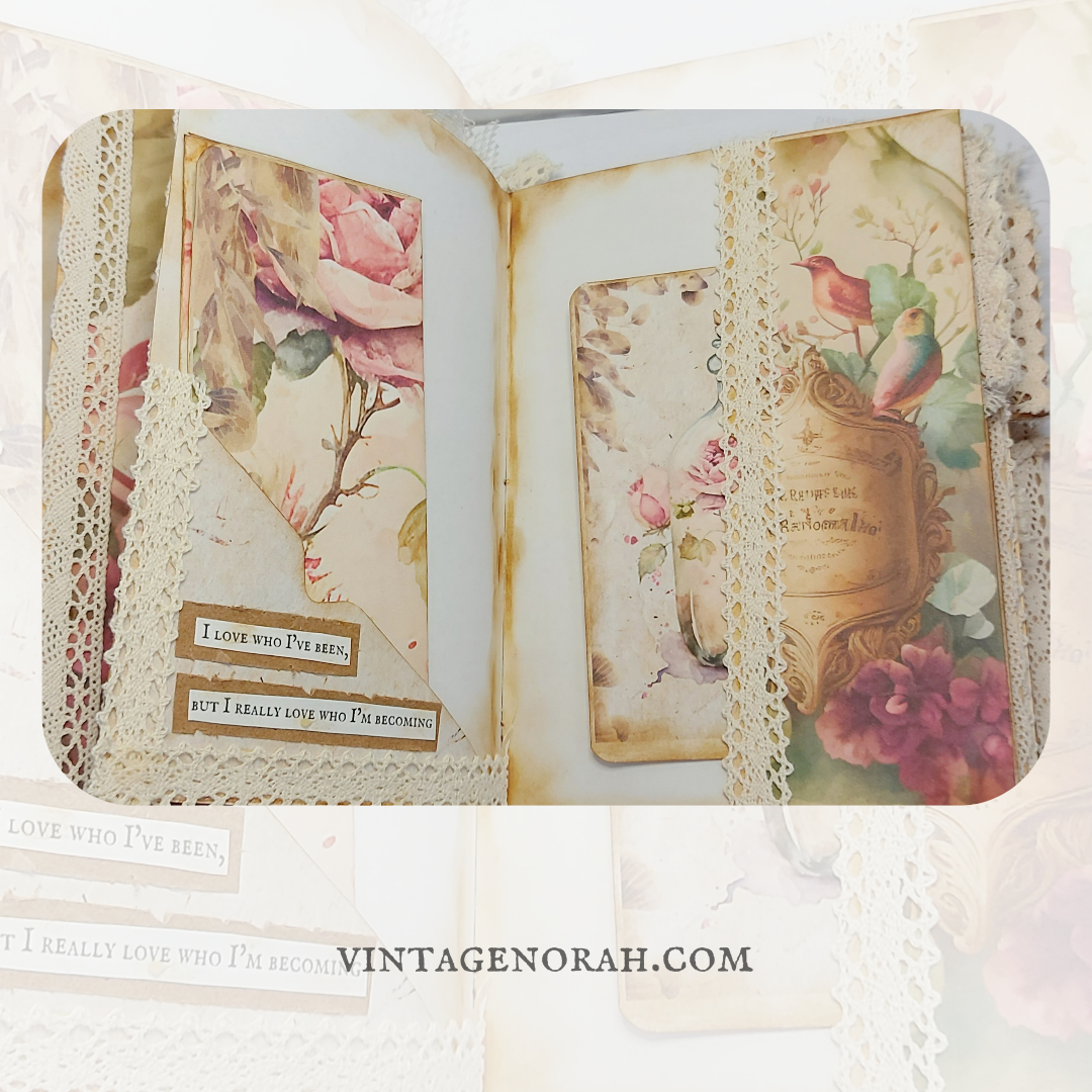 Flower Bottle Journal ~ Handcrafted