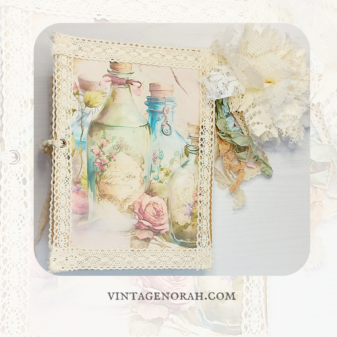 Flower Bottle Journal ~ Handcrafted