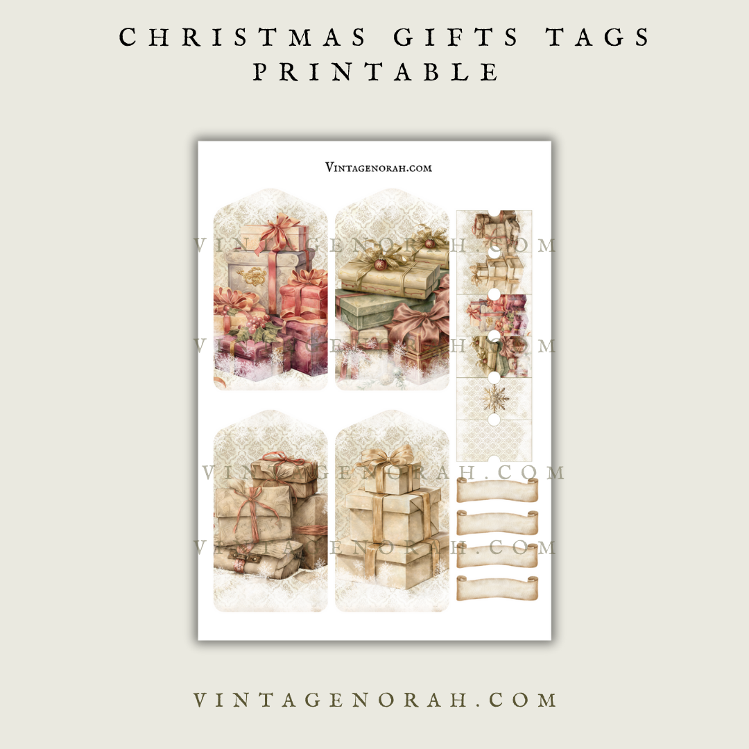DIGITAL KIT ~ CHRISTMAS GIFTS TAGS & ENVELOPES