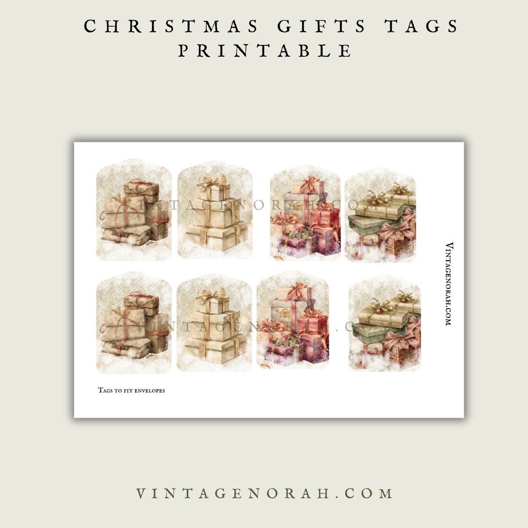 DIGITAL KIT ~ CHRISTMAS GIFTS TAGS & ENVELOPES
