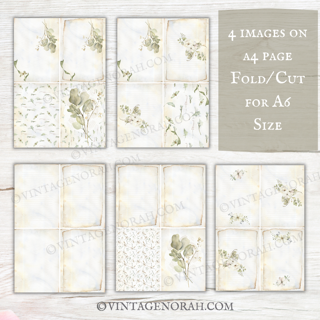 DIGITAL KIT~ Eucalyptus Abundance by VintageNorah . Printable, Pdf.
