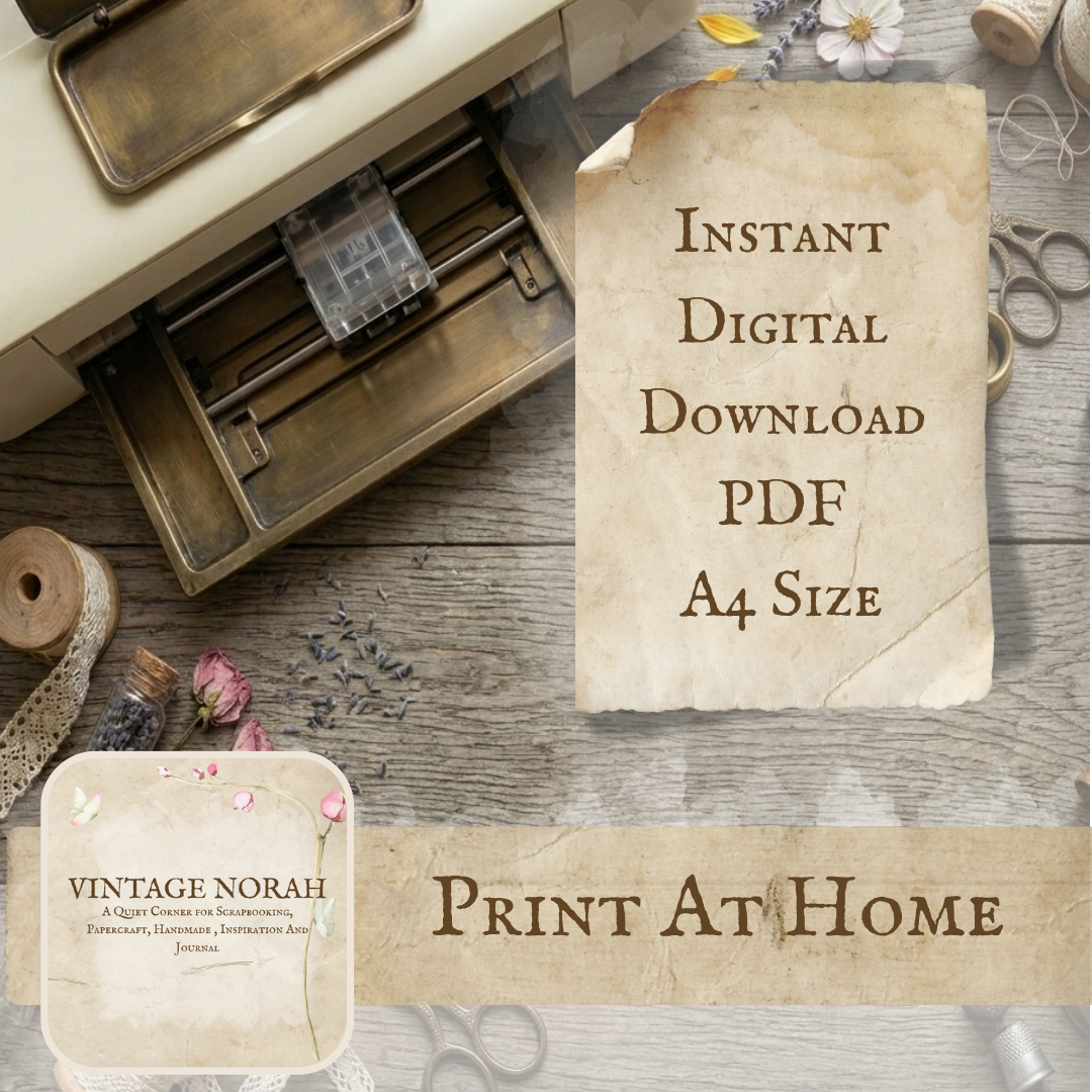 *Autumn ~ LACE WITCH PRINTABLE SCRAPBOOK, JOURNAL PAPERS