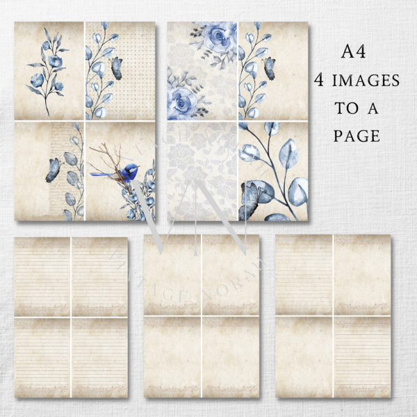 Bluebird by VintageNorah. Printable, Pdf. Journal Pages